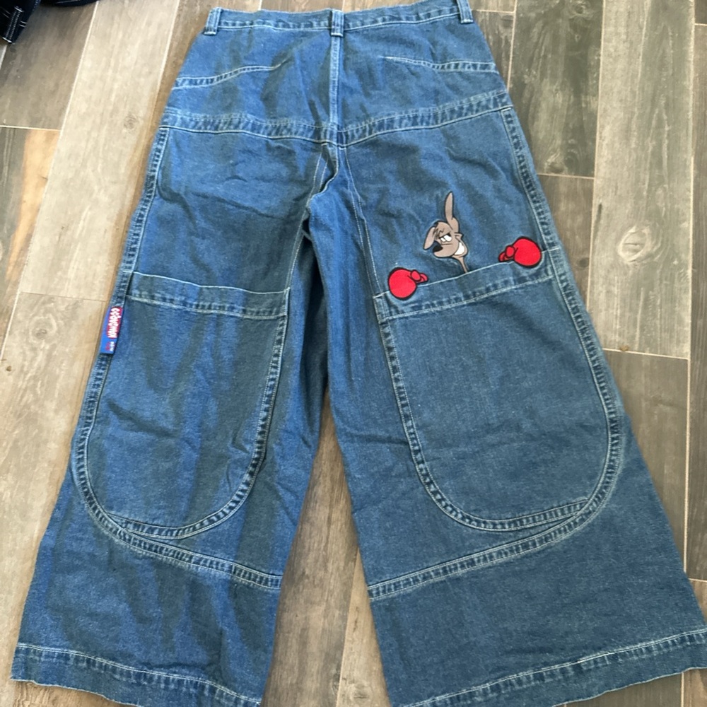 JNCO Kangaroo Blue Relaxed Men Jeans with Kangaroo Patch